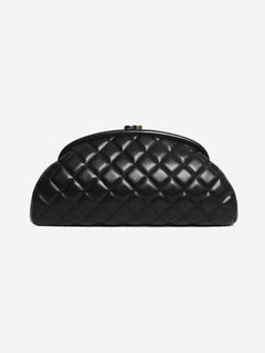 Black 2008 Timeless Classic diamond-quilted clutch Clutch bags Chanel 