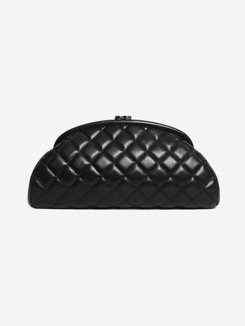 Black 2008 Timeless Classic diamond-quilted clutch Clutch bags Chanel 