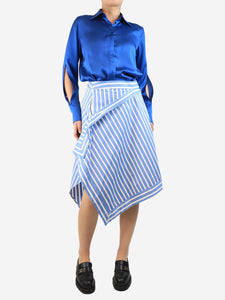 JW Anderson Blue and white striped skirt - size UK 8
