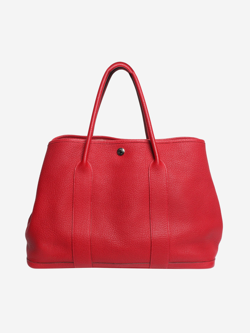 Red Garden Party 36 leather tote bag