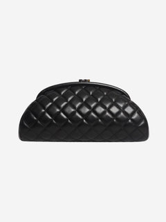 Black 2008 Timeless Classic diamond-quilted clutch Clutch bags Chanel 