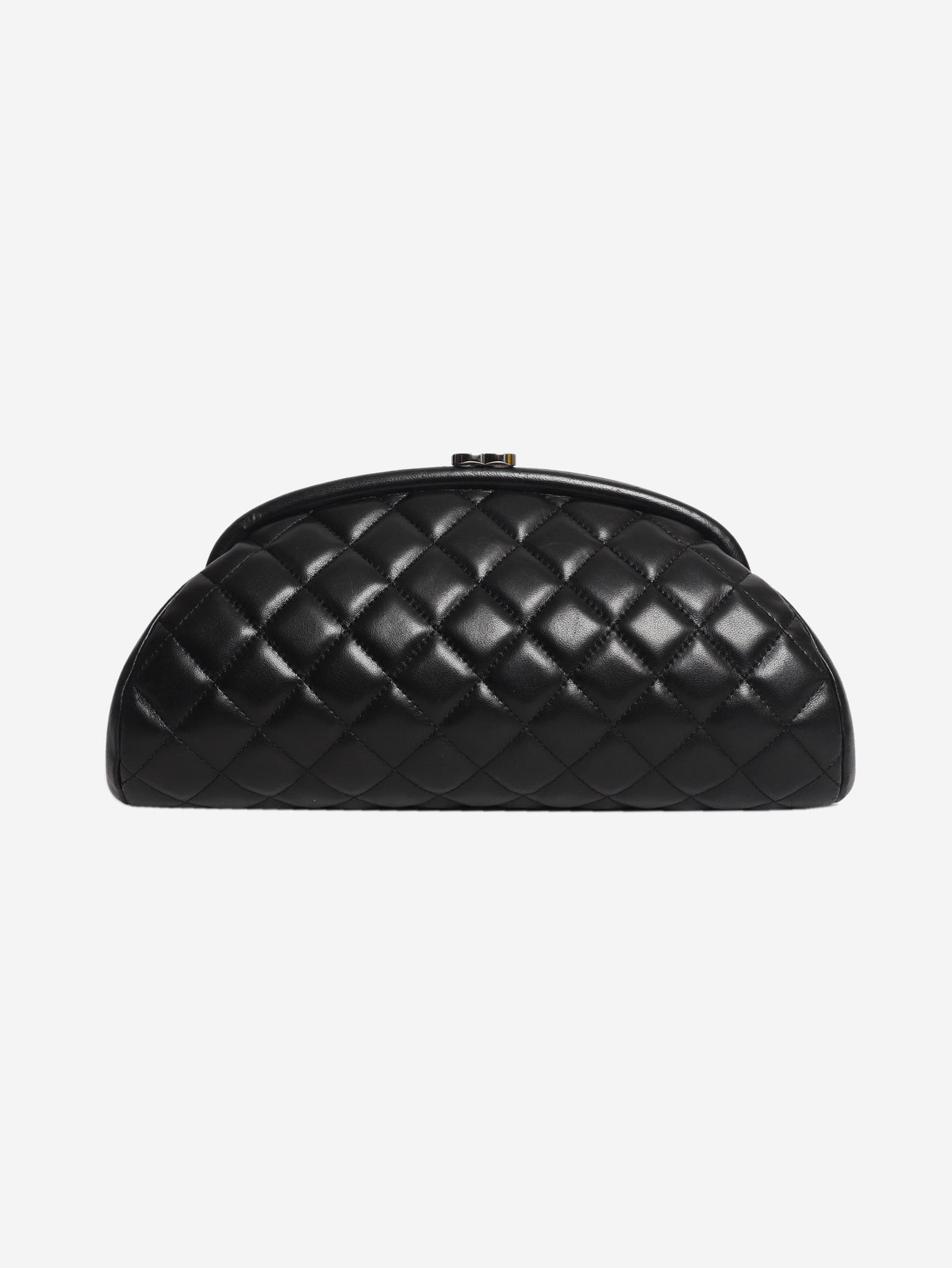 Black 2008 Timeless Classic diamond-quilted clutch Clutch bags Chanel 
