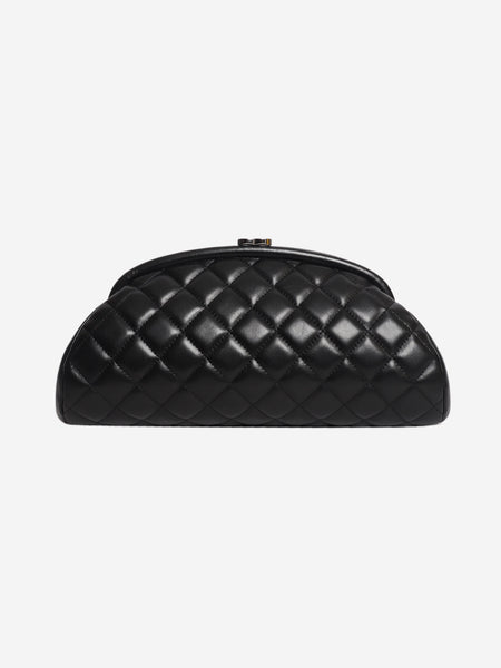 Black 2008 Timeless Classic diamond-quilted clutch alternate image