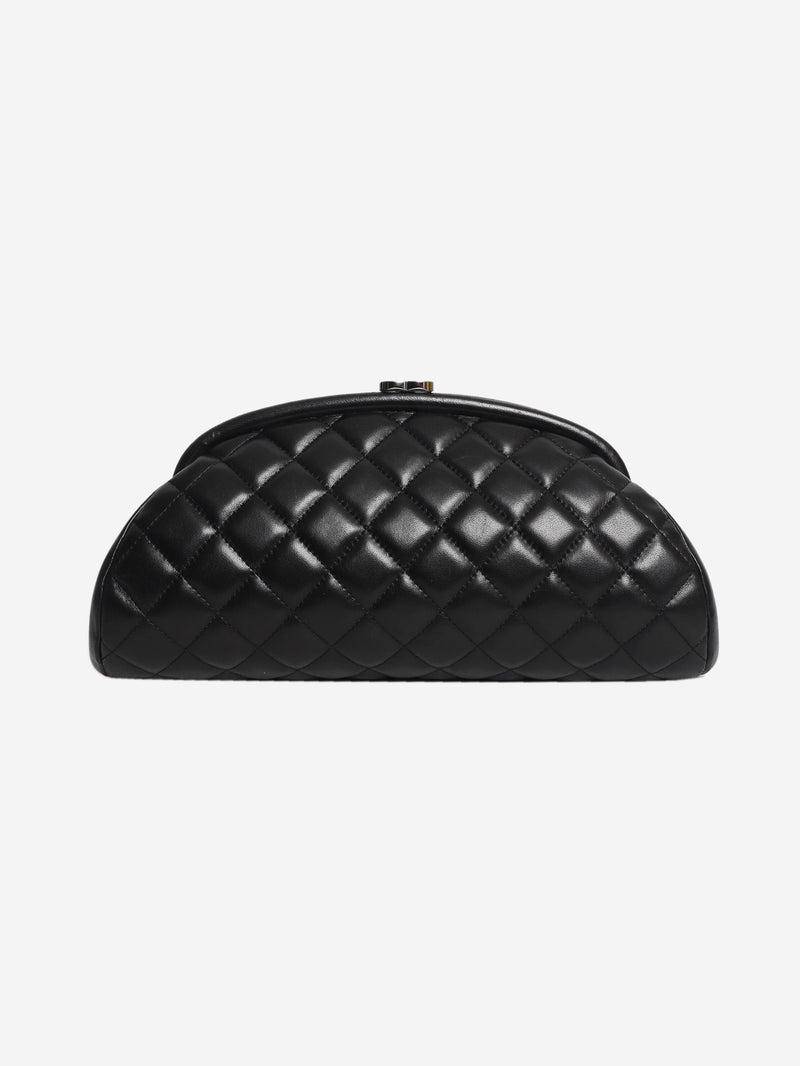 Black 2008 Timeless Classic diamond-quilted clutch Clutch bags Chanel 