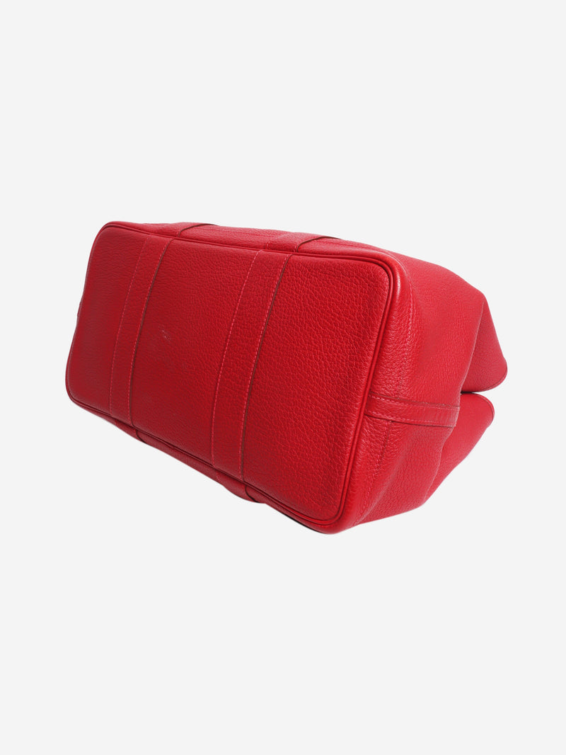 Red Garden Party 36 leather tote bag