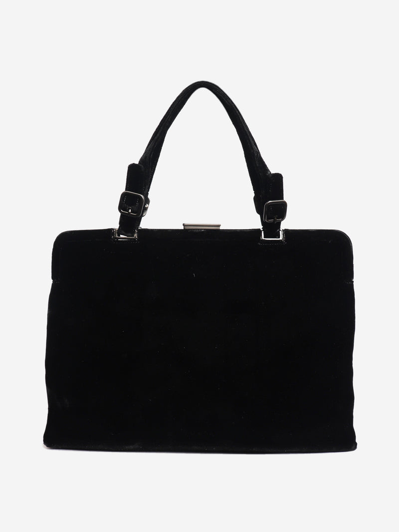 Vintage black velour top handle bag Top Handle Bags Prada 