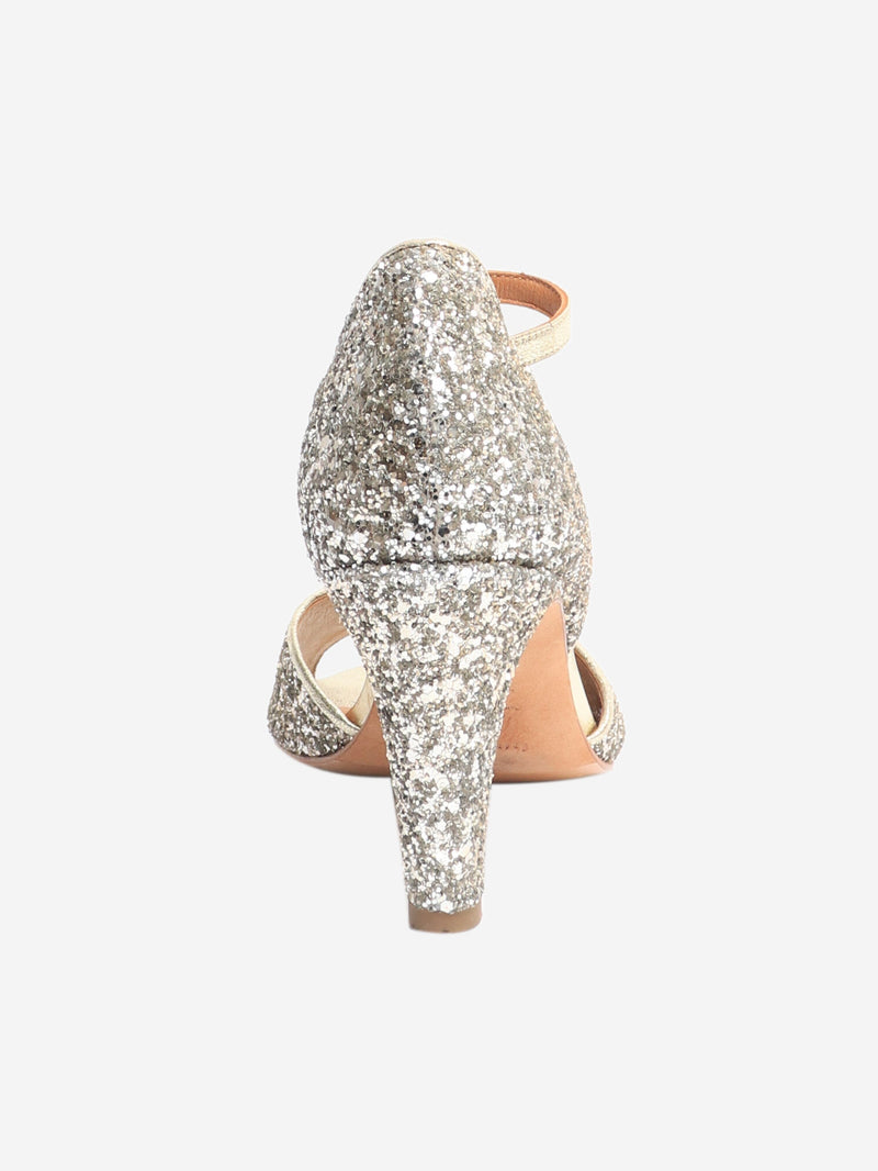 Silver sequin peep-toe heels - size EU 40 Heels Bobbies 
