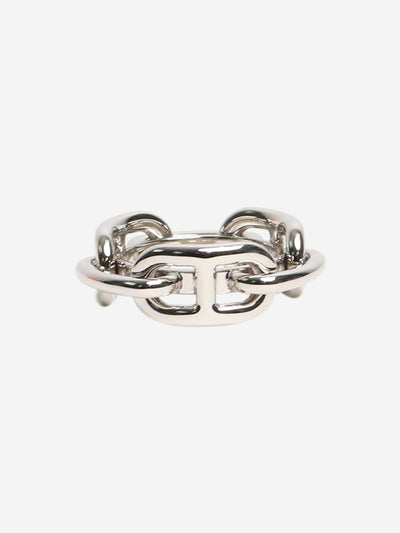 Silver Chaine d'ancre Enchainee scarf ring Rings Hermes 