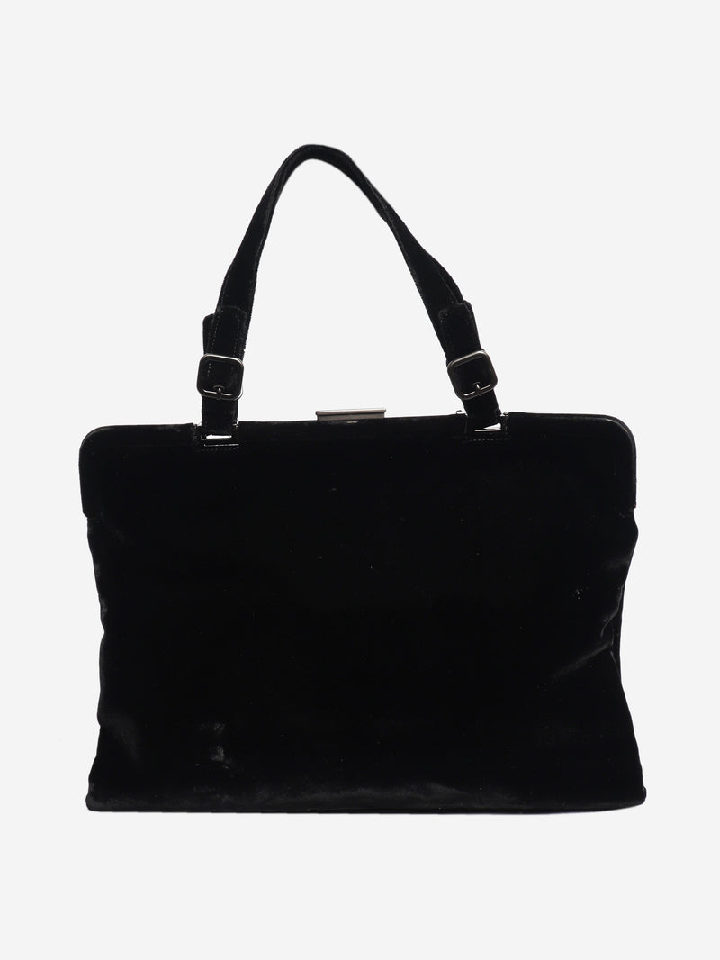 Vintage black velour top handle bag Top Handle Bags Prada 