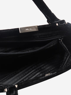 Vintage black velour top handle bag Top Handle Bags Prada 
