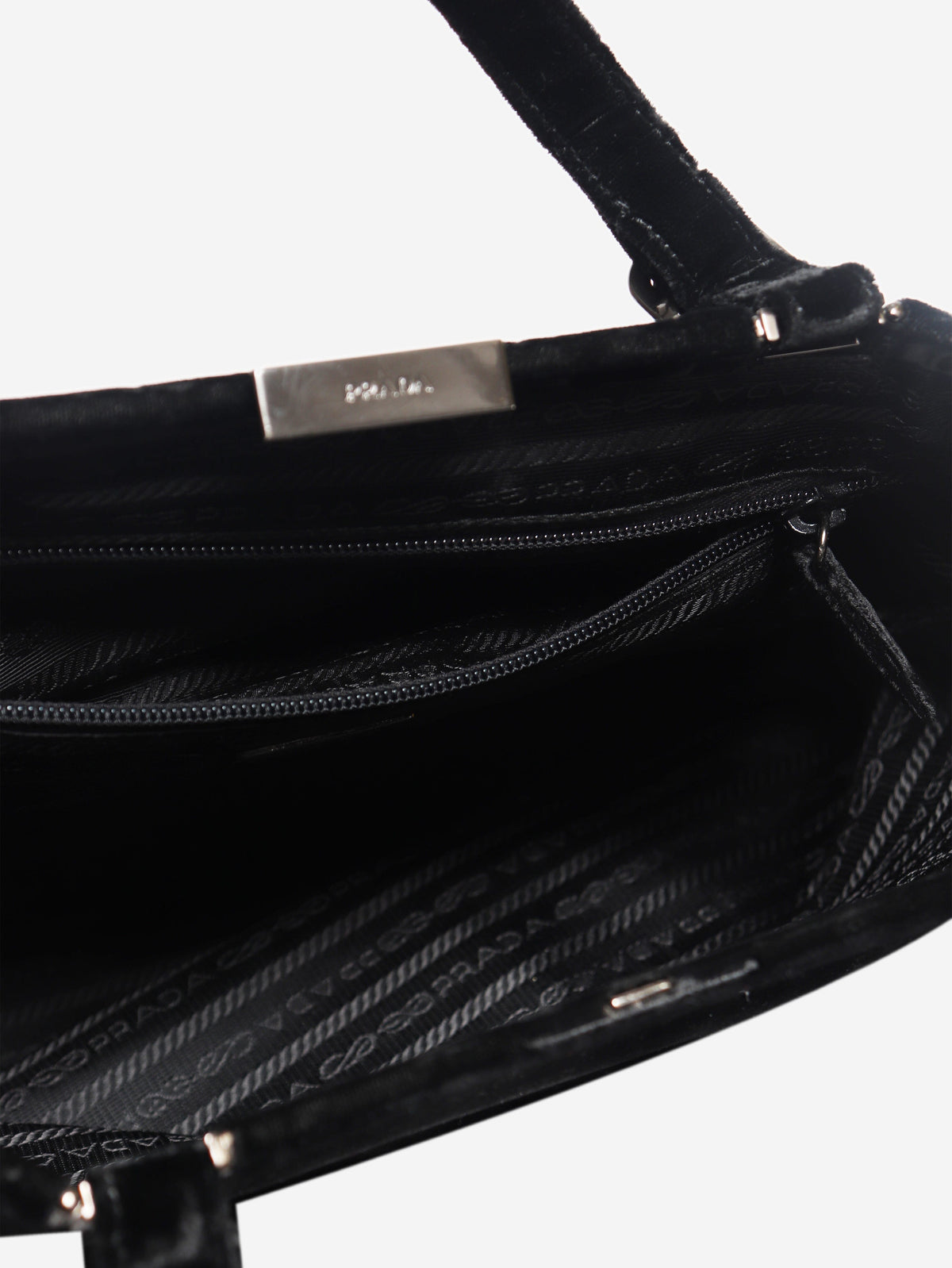 Vintage black velour top handle bag Top Handle Bags Prada 