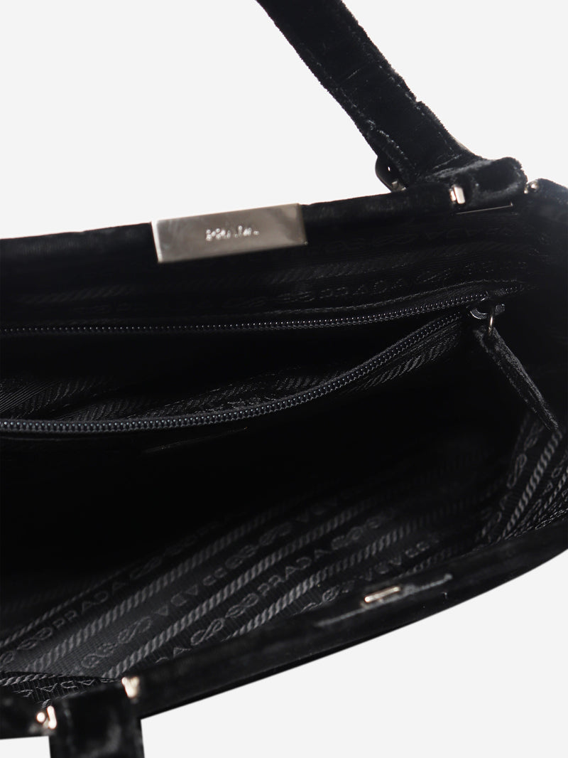 Vintage black velour top handle bag Top Handle Bags Prada 