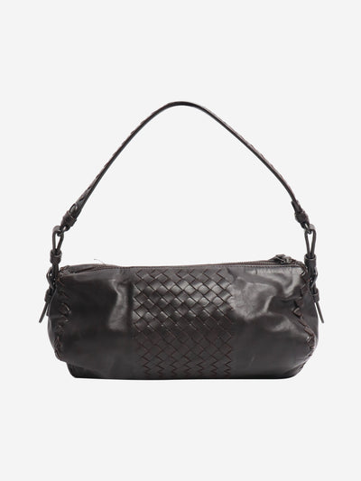 Dark brown rectangular Intrecciato shoulder bag Bags Bottega Veneta 