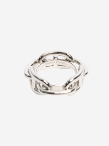 Hermes Silver Chaine d'ancre Enchainee scarf ring