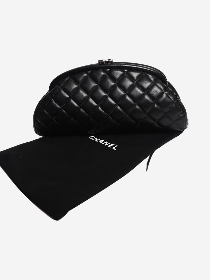 Black 2008 Timeless Classic diamond-quilted clutch Clutch bags Chanel 