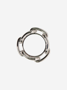 Hermes Silver Chaine d'ancre Enchainee scarf ring