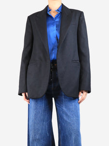 Philosophy Black wool blazer - size UK 8