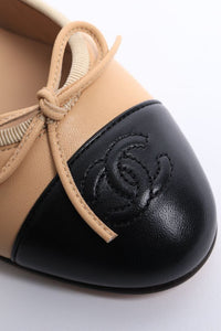 Chanel Beige and black ballet flats - size EU 35.5 (UK 2.5)