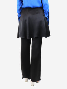 Chanel Black silk skirt over trousers - size UK 12