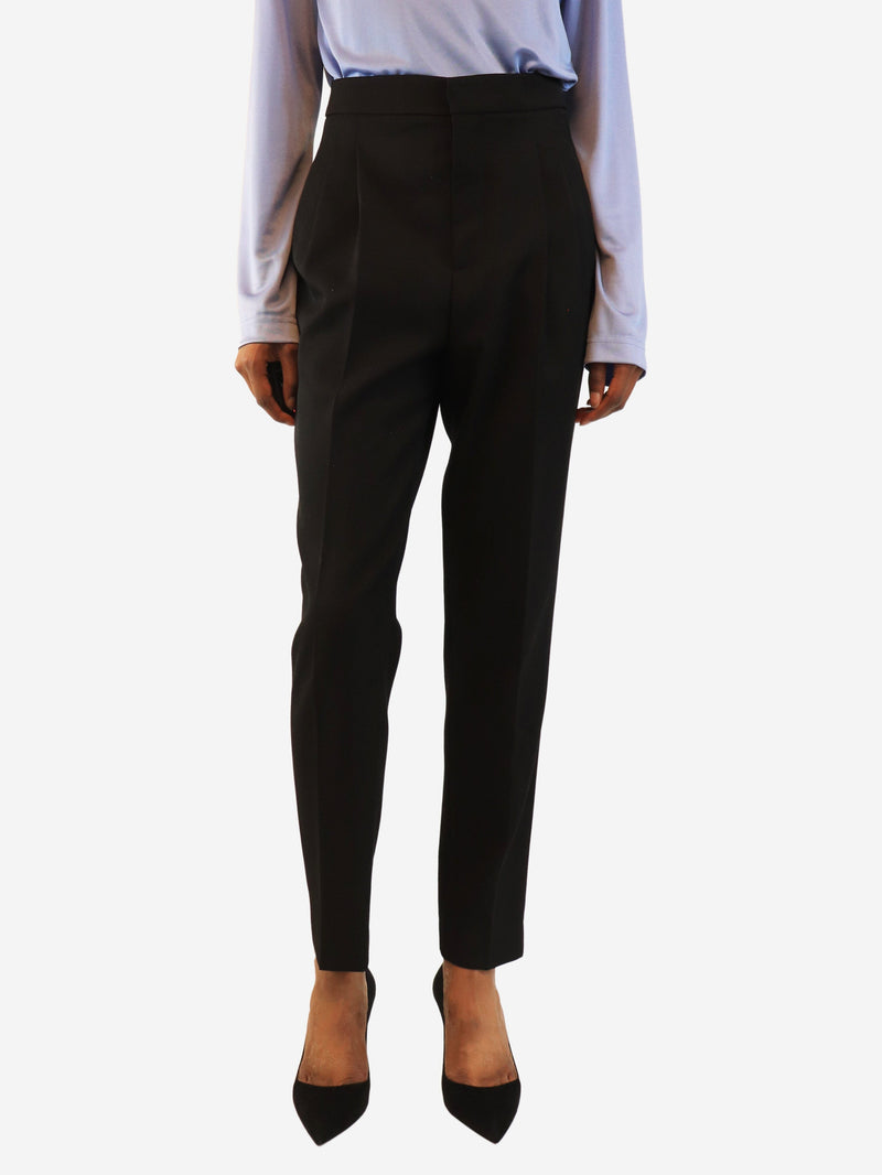 pleated wool trousers
