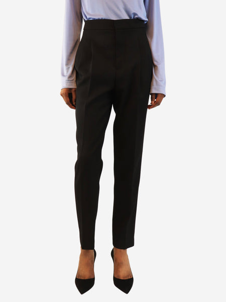Black pleated wool trousers - size UK 6 product image