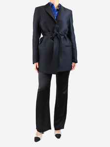 Toteme Black wool and silk evening blazer - size UK 4