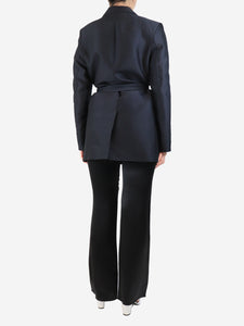 Toteme Black wool and silk evening blazer - size UK 4