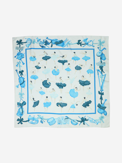 Blue ballet patterned silk scarf Scarves Hermes 