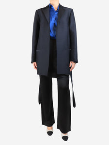 Toteme Black wool and silk evening blazer - size UK 4