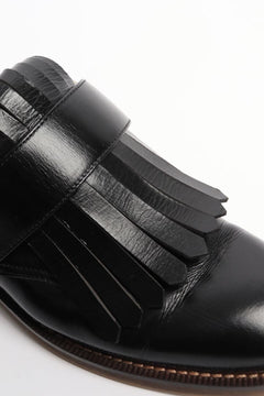 Black fringed leather loafers - size EU 40 Flat Shoes Marni 