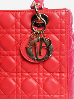 Red and pink 2014 Lady Dior bag
