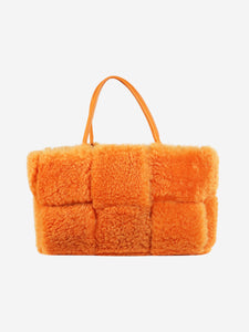 Bottega Veneta Orange faux-fur tote bag