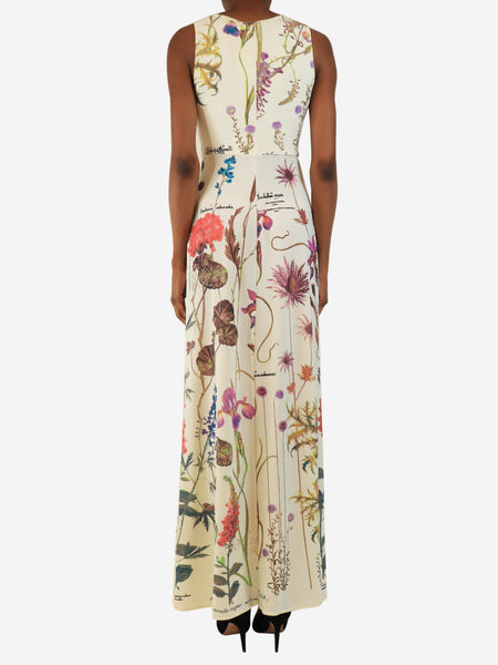 Off-white floral maxi dress - size UK 8 alternate image