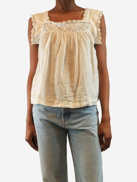 White milkmaid top - size XS product image