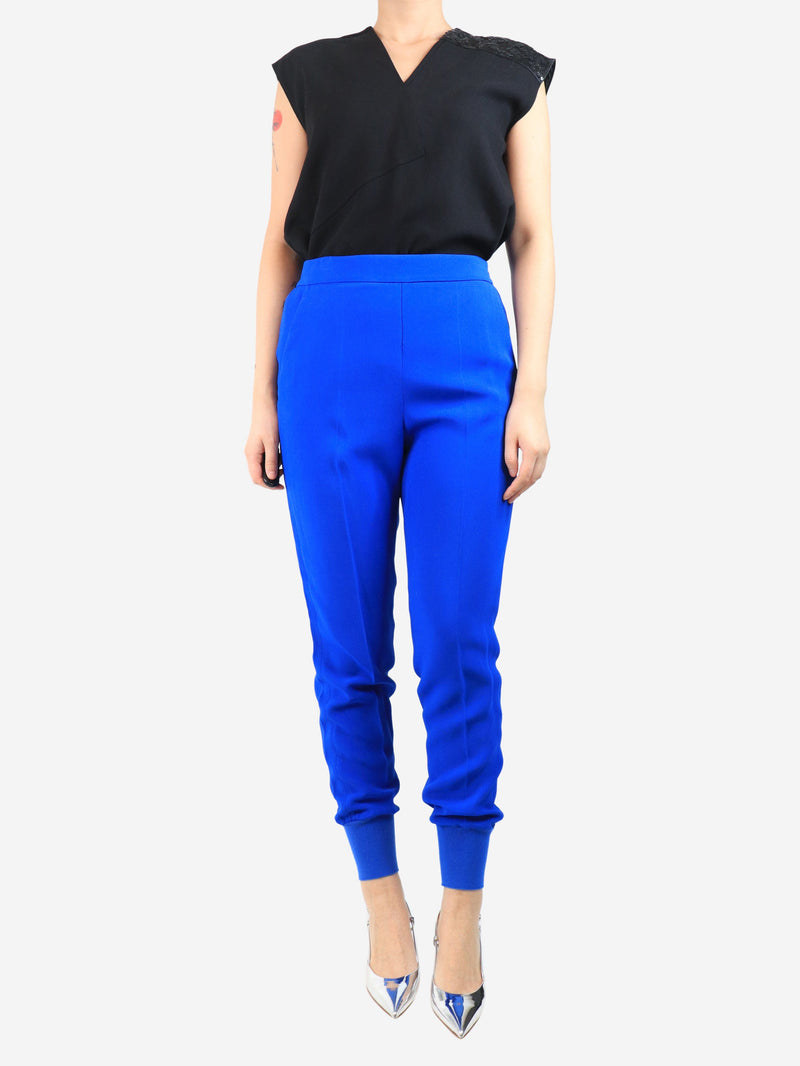 Blue cuffed trousers - size UK 8 Trousers Stella McCartney 
