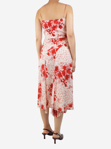 Ermanno Scervino Red printed sleeveless dress - size UK 10