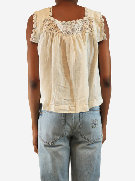White milkmaid top - size XS alternate image