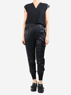 Black zebra pattern trousers - size UK 8 Trousers Stella McCartney 
