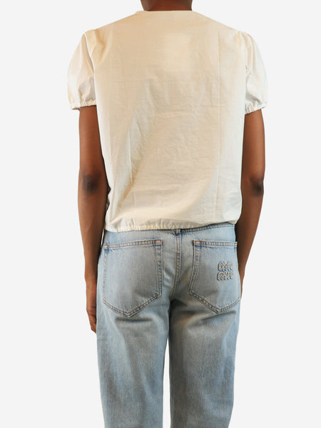 White double frill top - size XXS alternate image