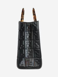 Fendi Black FF embossed 2way tote bag