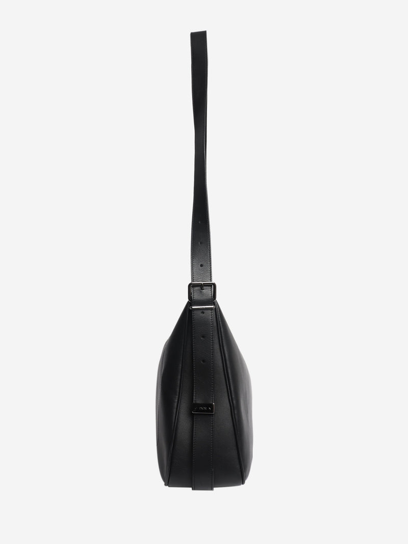 Black large Slider Zipped Hobo bag