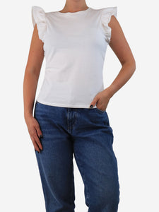 Paige White Erissa flutter sleeve top - size S