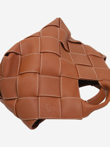 Loewe Brown Surplus leather woven basket bag