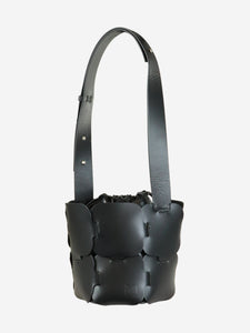 Paco Rabanne Black leather bucket bag