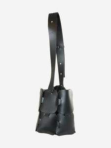 Paco Rabanne Black leather bucket bag