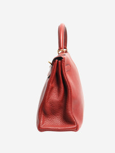 Hermes Rouge vintage 2004 Kelly 32 bag in Togo leather