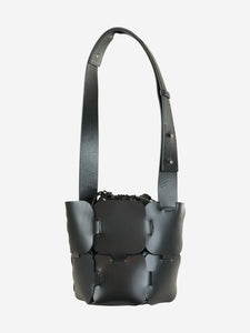 Paco Rabanne Black leather bucket bag