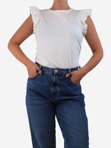 Paige White Erissa flutter sleeve top - size S