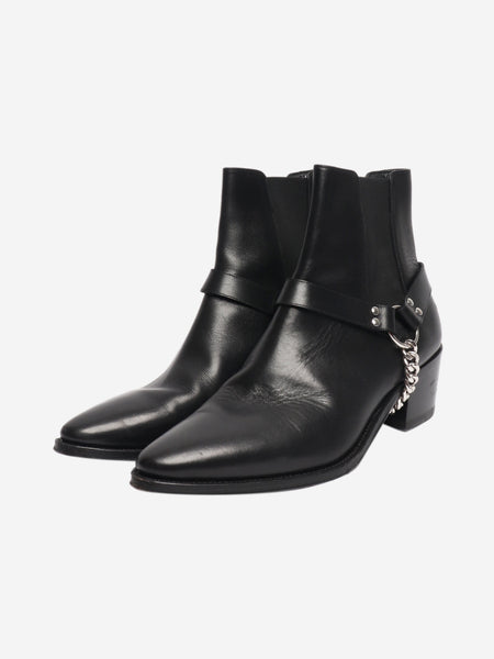 Black western ankle boots - size UK 9 alternate image