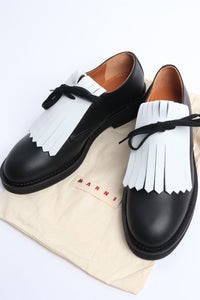 Marni Black fringed leather shoes - size EU 40